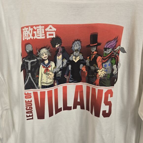 My Hero Academia League Of Villains Men Long Sleeve White Shirt Anime MEDIUM - Picture 3 of 5